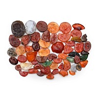 Large Roman Carnelian and Other Gemstone Collection