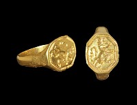 Post Medieval Scottish Gold Signet Ring with Maker's Mark