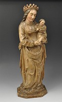Medieval Virgin Mary and Child Figurine
