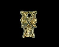 Viking Hiberno-Norse Gilt-Bronze Mount with Addorsed Birds