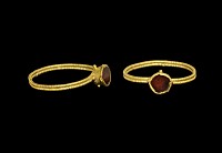 Saxon Gold Ring with Garnet Cloison