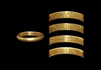 Post Medieval Gold '*MY (heart) AND (eye) UNTIL I DIE*' Posy Ring