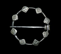 Medieval Ornamented Silver Annular Brooch