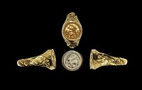 Medieval Gold 'Hart' Signet Ring