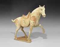 Chinese Ceramic Prancing Horse Figurine