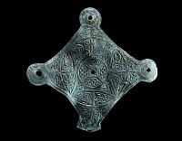 Anglo-Saxon Bronze Cruciform Casket Appliqué