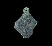 Anglo-Saxon Bronze Cruciform Casket Appliqué