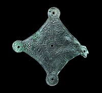 Anglo-Saxon Bronze Cruciform Casket Appliqué
