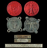 Medieval King Robert the Bruce of Scotland and Dunfermline Abbey Cokete Seal Matrix Pair