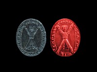 Medieval Bronze 'St Andrew' Oval Seal Matrix