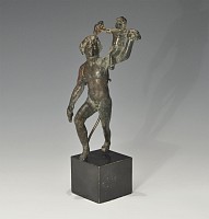 Roman Bronze Pan Carrying Dionysus Figurine