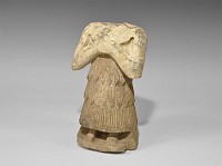Western Asiatic Sumerian Gypsum Statue of a Male Worshipper