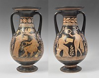 Greek Southern Italian Black-Glazed Pelike