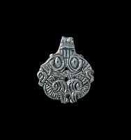 Viking Silver-Gilt Pendant with Enmeshed Beasts