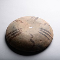 Cypriot Decorated Bowl with Stamped Characters to Reverse