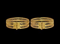 Byzantine Gold Openwork Bracelet Pair