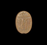 Phoenician Yellow Jasper Seal with Inscription