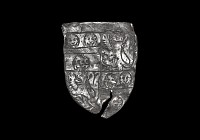 Medieval Silver Baron de la Pole Heraldic Pendant