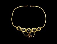 Byzantine Gold Necklace with Cruciform Pendant
