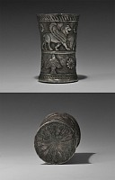 Western Asiatic Achaemenid Beaker with Winged Lions