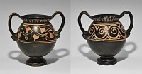Greek Apulian Ochre Slip Kantharos