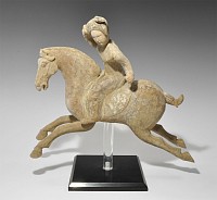 Chinese Ceramic Tang Dynasty Polo Player