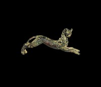 Greco-Parthian Panther Figurine with Foliage