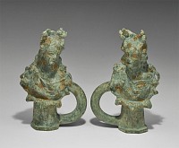 Roman Pair of Figural Chariot Fittings
