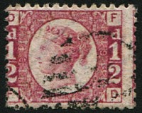1/2d SG 48, Pl.9 'DEEP-SHADE' VFU