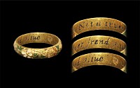 Post Medieval Gold Enamelled  'Not a truer frend aliue' Posy Ring