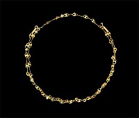 Roman Gold Chain and Bead Necklace