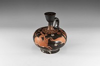 Greek Red Figure Oinochoe with Europa Riding Bull