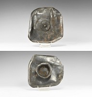 Pre-Viking Footed Dish with Central Zoomorphic Roundel