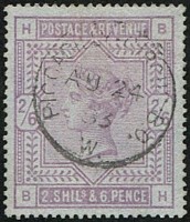 2/6d SG 175 ON 'BLUED PAPER' VFU