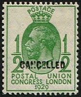 PUC 1/2d SG 434 OVPT. 'CANCELLED' TYPE 33