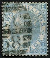 2/- SG 120b 'MILKY-BLUE' VGU