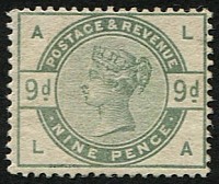 9d SG 195wi 'WMK. INV' MINT