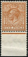 5d SG 382 VARIETY 'PALE GINGER BROWN' U/M