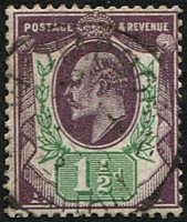 1 1/2d SG 222 'SLATE-PURPLE' VFU