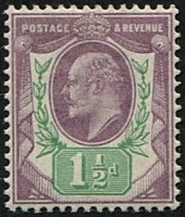 1 1/2d SG 221 'Dull-Purple' U/M