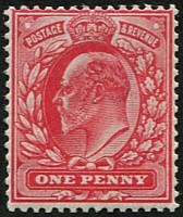 1d SG 274(4) 'Pale Rose-Carmine' U/M