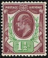 1 1/2d SG 287(2) 'Yellow-Green' MINT