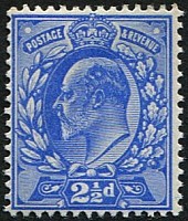 2 1/2d SG 230(4) 'VERY DEEP BRIGHT ULTRAMARINE' U/M