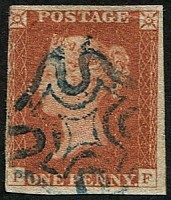 1d Pl.28 'PF' 'BLUE' MX