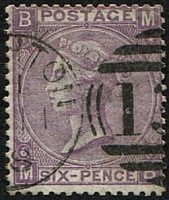 6d SG 104, Pl.6 'Lilac' VFU