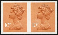 1976 10p SG X886a 'IMPERF PAIR'