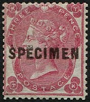 3d SG 75s OVPT. 'SPECIMEN' TYPE 5