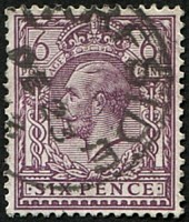 6d SG 384(2) 'SLATE-PURPLE' VFU