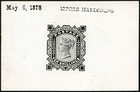 10/- SG 128 'DIE PROOF' IN BLACK ON GLAZED CARD