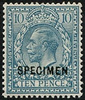10d SG 394s OVPT. 'SPECIMEN' TYPE 26 U/M